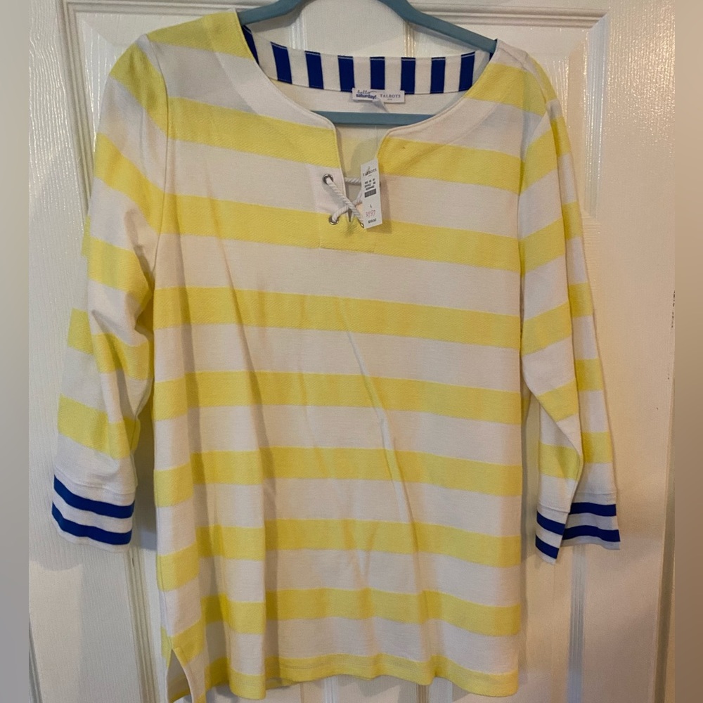 NWT Talbots 5/8 Sleeve Tee- Large
